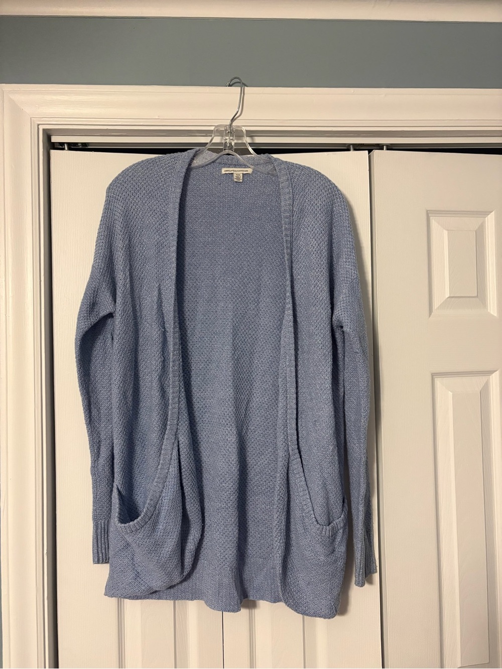 American Eagle Outfitters Light Blue Open-Front Women's Cardigan